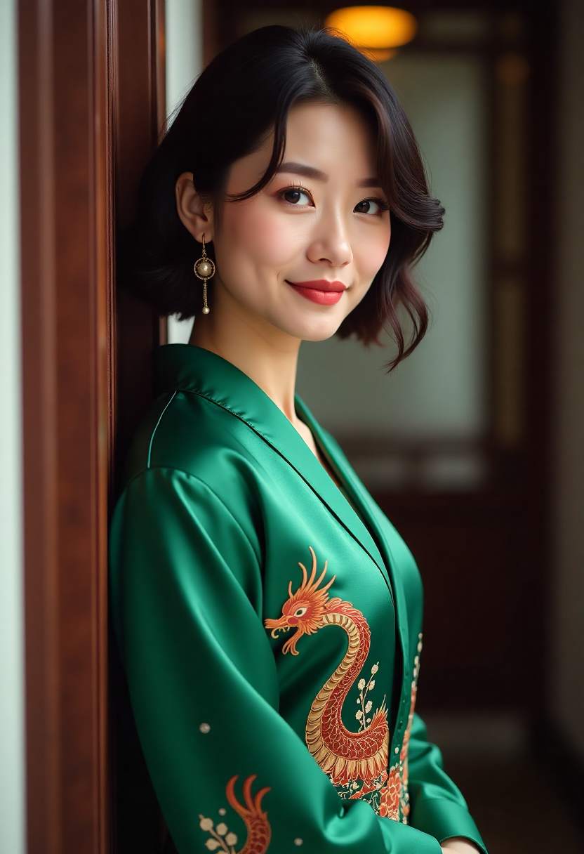 两人一起翻看旧相册